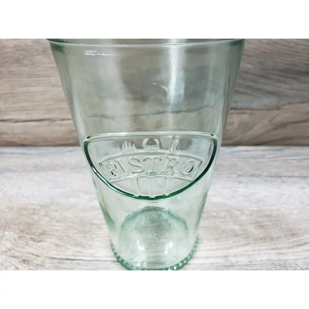 Amici Global Italy Recycled Green Glass Drinking Glass Bistro Fork Spoon Knife